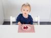 Edute Ezpz Mini Rose Smooth Baby Dishware (Easy Peezy) Bowl, Pink, Adhesion, Non-Tip Silicone,