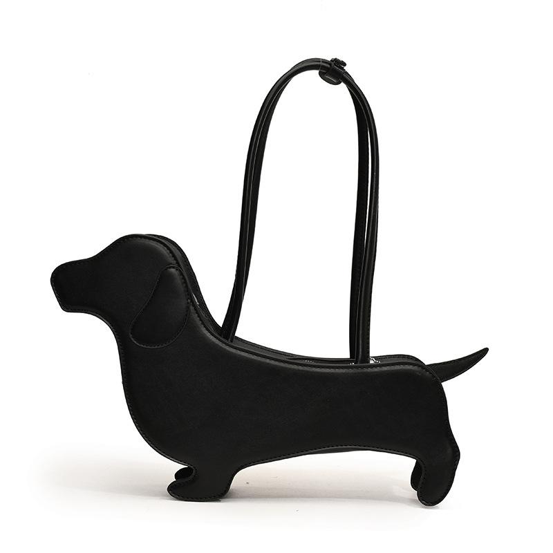 INS Three-dimensional Dachshund Shoulder Bag PU Leather Retro Handbag Korean Design Underarm Bag Purse and Handbag Designer Bag