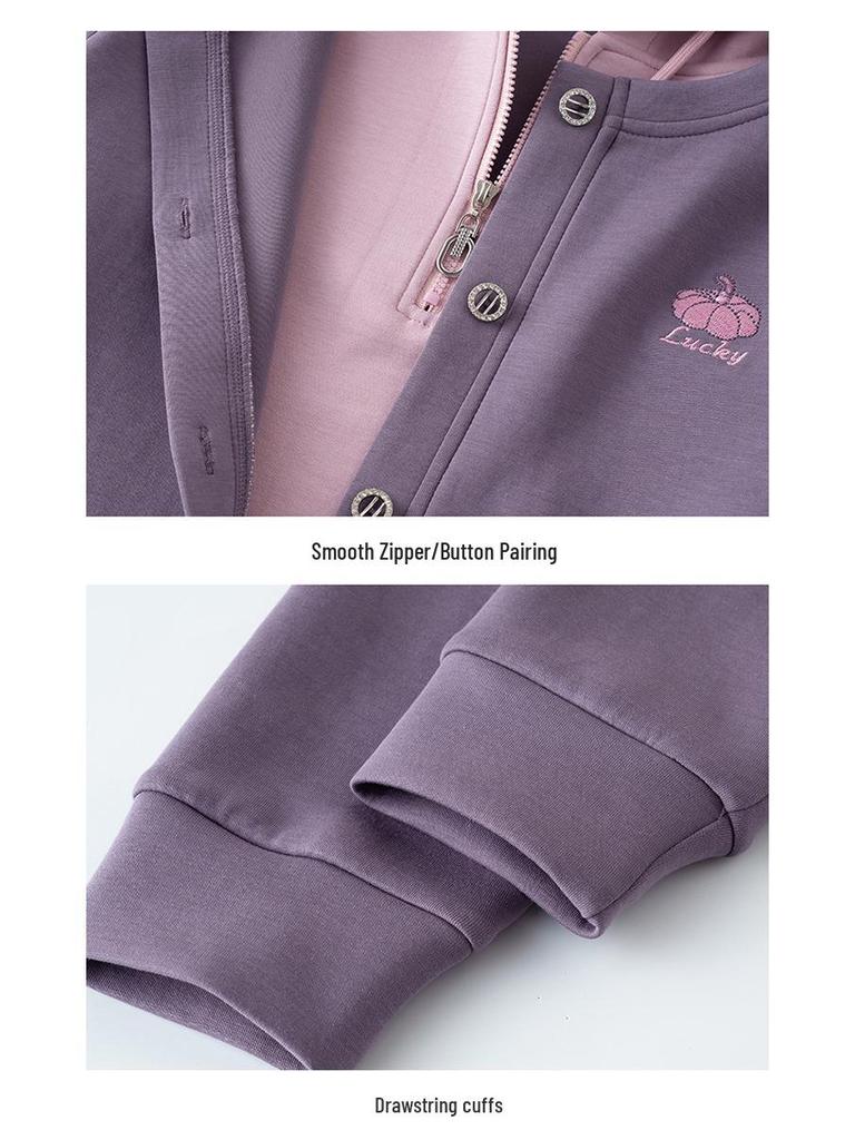 Women's Spring 2026 Casual Sporty Hooded Sweatshirt Set: Two-Piece Fashion for Moms