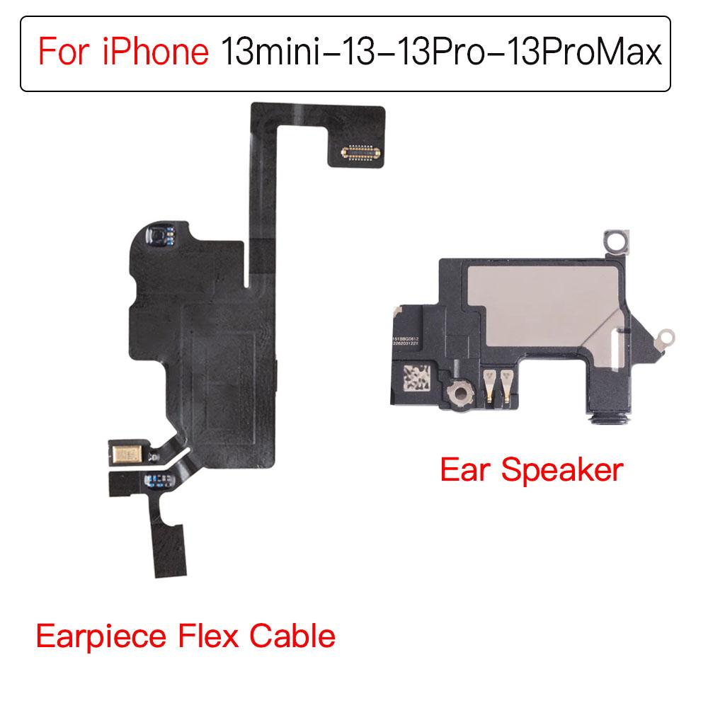 Upper Loud Speaker Ear Speaker For iPhone 13 Mini Pro Max Earpiece With Light Sensor Microphone Flex Cable Replacement
