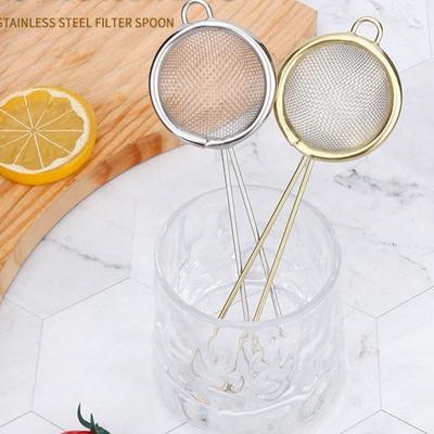 Stainless Steel Food Strainer Rust-Proof Tea Strainer New Fat Skimmer Spoon  for Kitchen