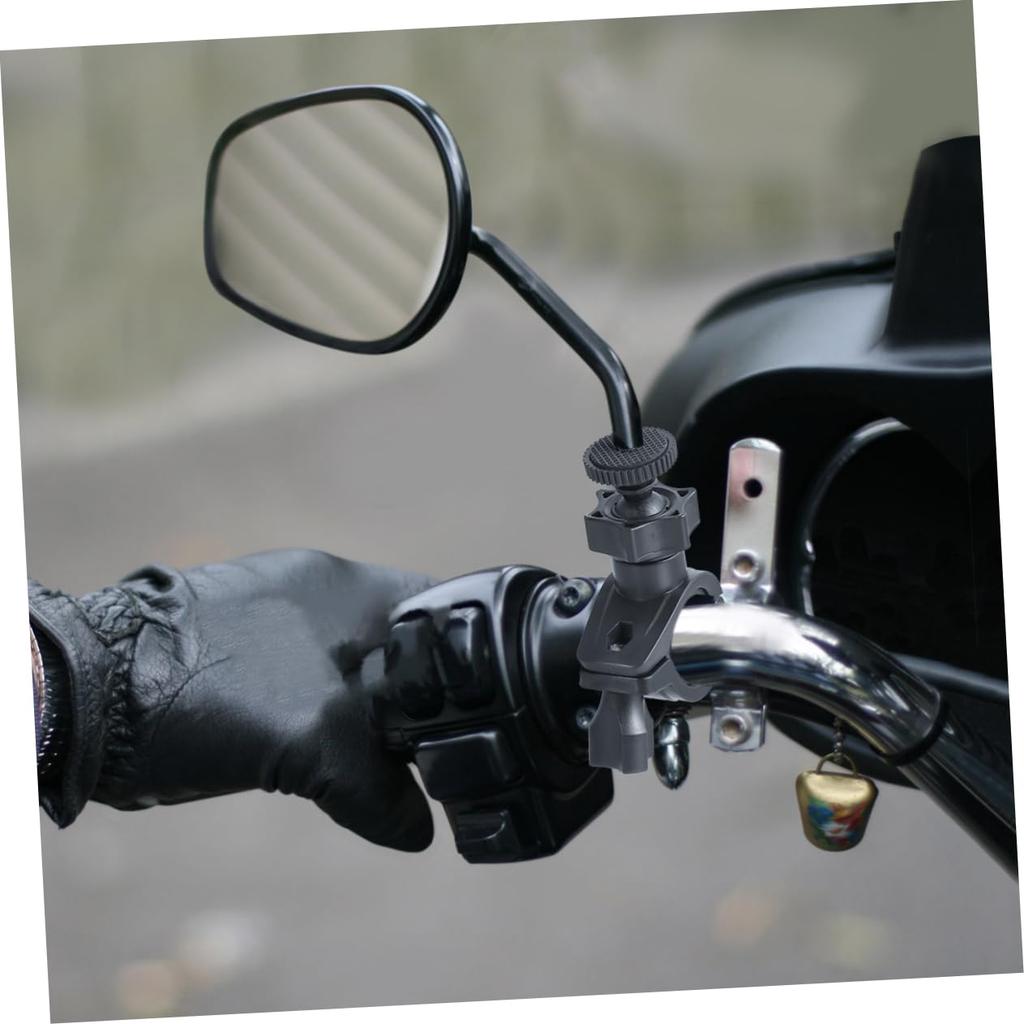 MOLUCKFU 2pcs Bracket Bike Rearview Mirror Support Handlebar Fixture Holder Accessories Mirror Mount Holder Adapter Handlebar Mirror Mount Hole