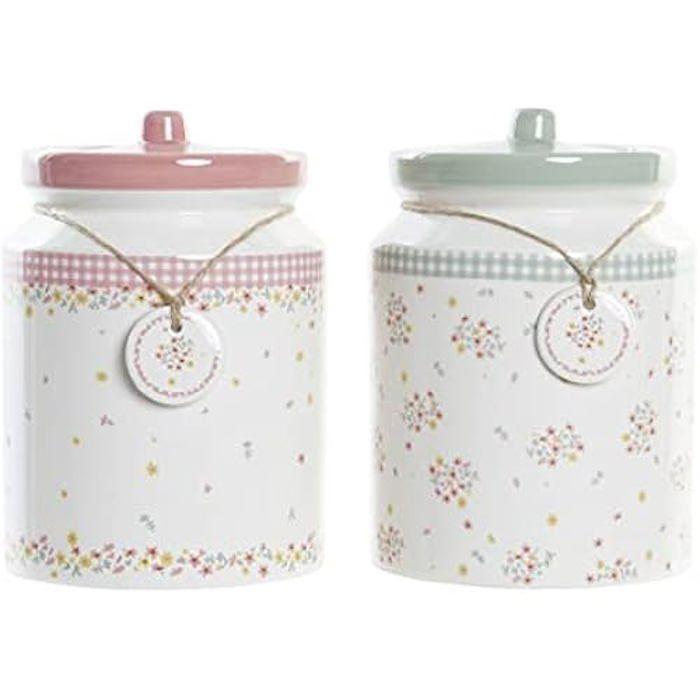 Flacon - DKD HOME DECOR - Standard - Vert Et Rose - 2,3 L - Dolomite