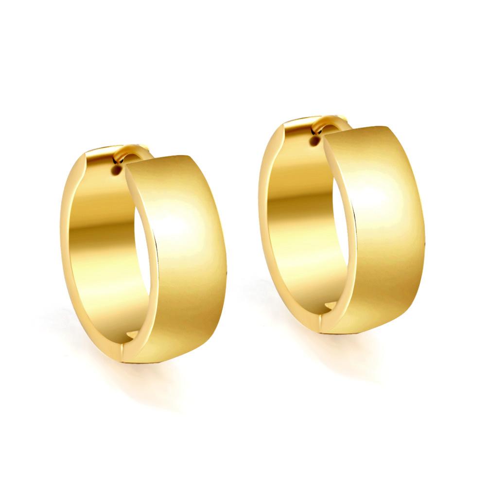 Plain Ring Ear Buckle, Niche Design, Simple Temperament, High-end Earrings, Stainless Steel Earrings.