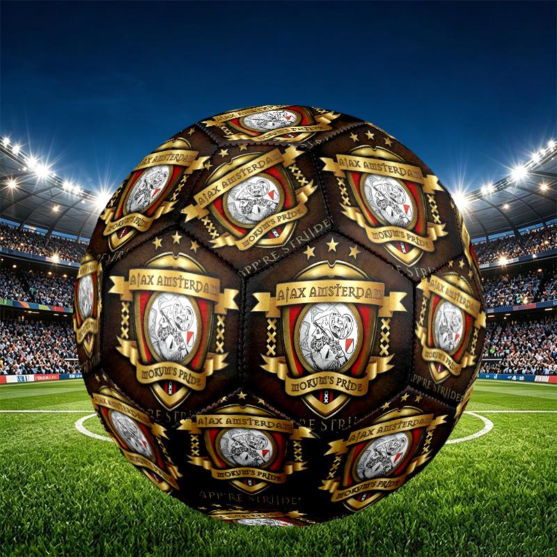 Ajax Print Size 5 Soccer Ball, PU Wear Resistant Football for Match Training and Daily Practice, Birthday Gift for Soccer Fans