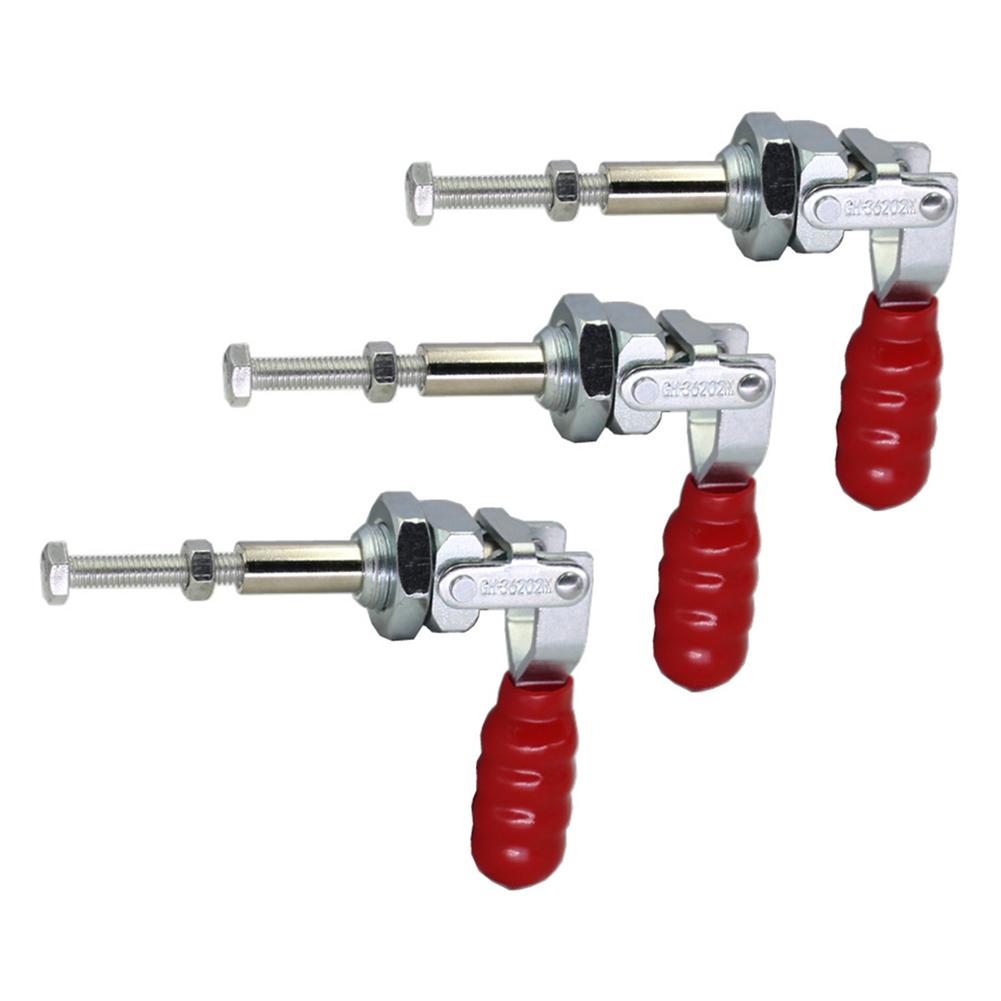 

3pcs GH-36202M Toggle Clamps, 91kg 200lb Holding Capacity Push Pull Action Hand Tools For Woodworking And Welding