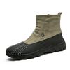 Men's High-Top Martin Boots: Fashionable Zipper, Outdoor, Large Size, Handmade Leather for Autumn & Winter