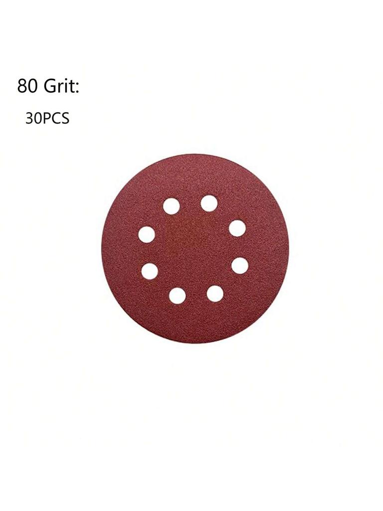 30 PCS 12.7cm/5in Sanding Discs 60 80 220 320 Grit, Round Hook and Loop Sandpaper for Random Orbital Sander