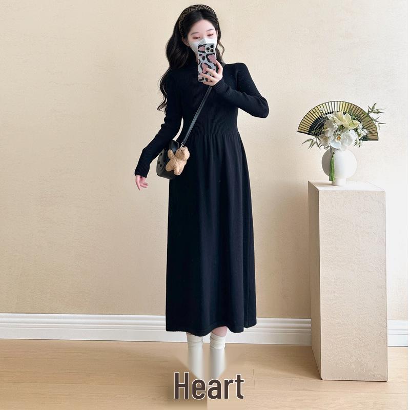 Autumn/Winter 2025 Korean Maternity Knit Dress Set