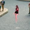 1/64 Tank Top Girl Model Mini Figure Role Play Photo Prop Realistic Resin for Desktop