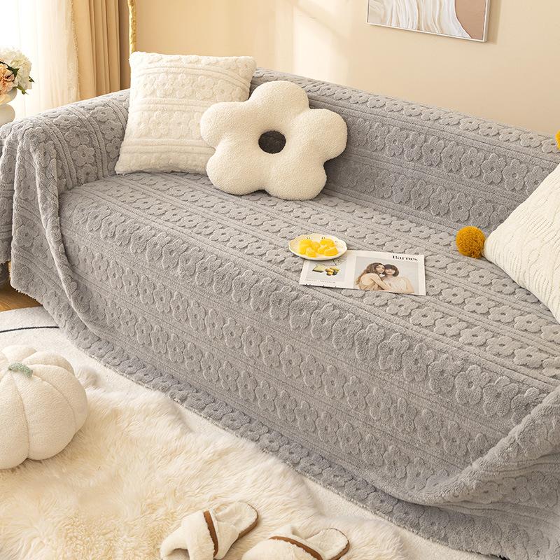Sofa Cover Blanket Anti-Scratching Autumn and Winter Universal Plush All Wrapped Cover Cover Full Cover Towel