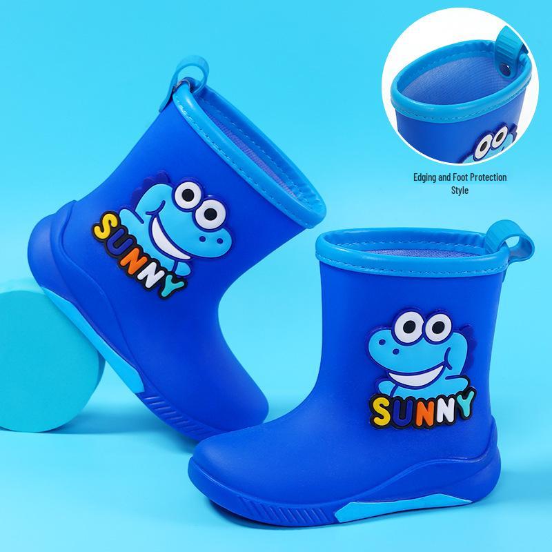

Boys Dinosaur Rain Boots with Cotton Lining - Warm Rubber Shoes for Toddlers and Primary School Kids 160