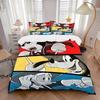 3pcs Mickey, Donald Duck Printed Bedding Set, Breathable And Soft, Machine Washable, Christmas Gift Birthday Gift, Bedroom Decoration