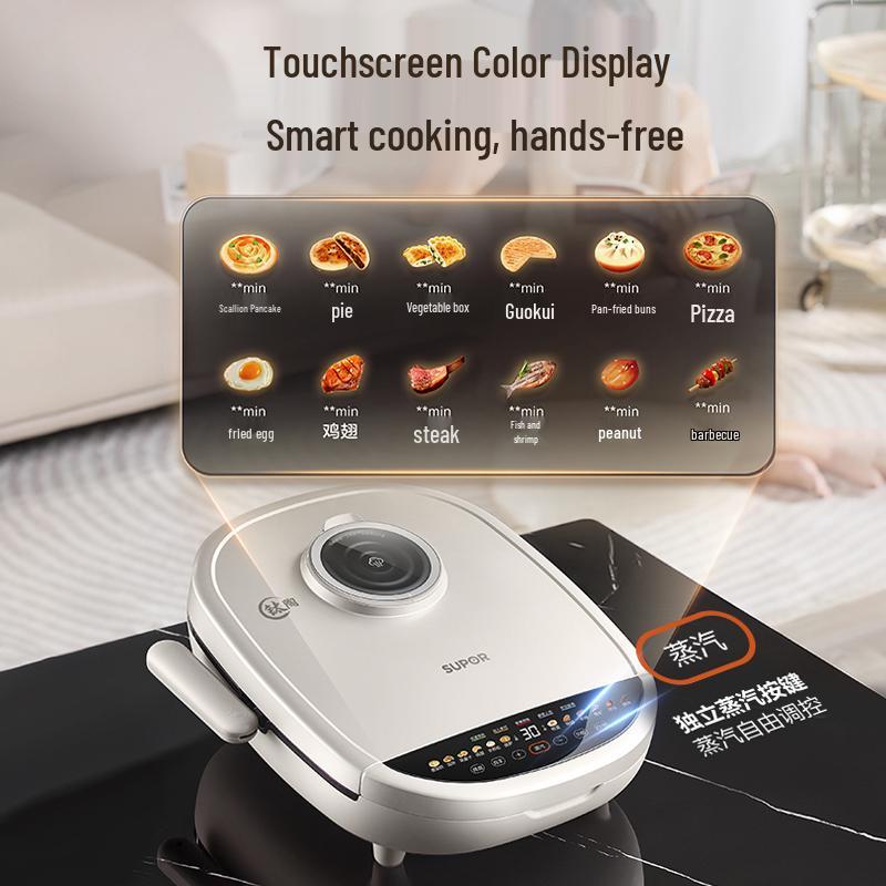 Supor Smart Electric Griddle: Upgrade Large, Liftable, Double-Sided Heating, Removable, Washable, for Pancakes.