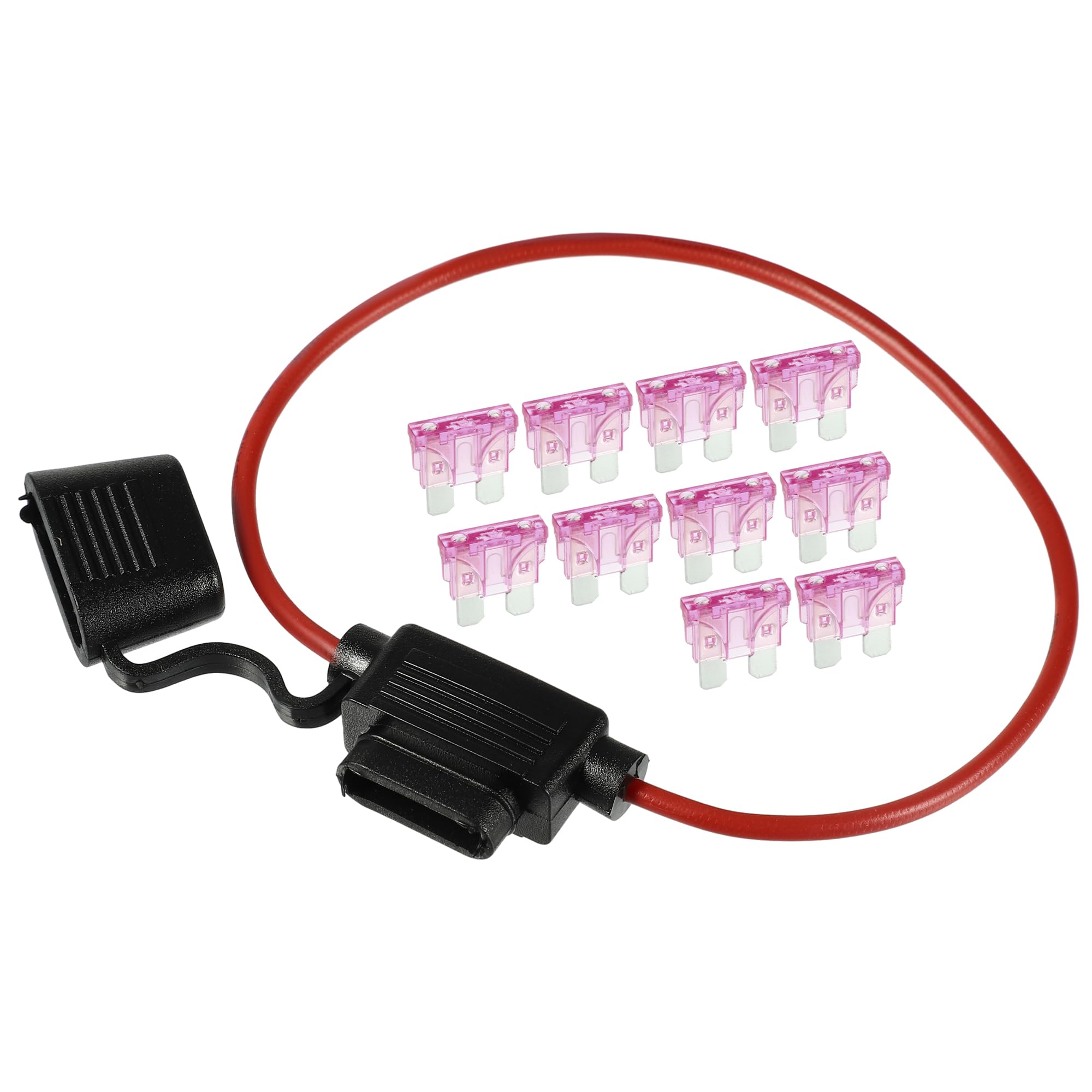 

A ABSOPRO Fuse Holder 3A Standard Style Fuse 16 AWG Fuse Holder Waterproof красный