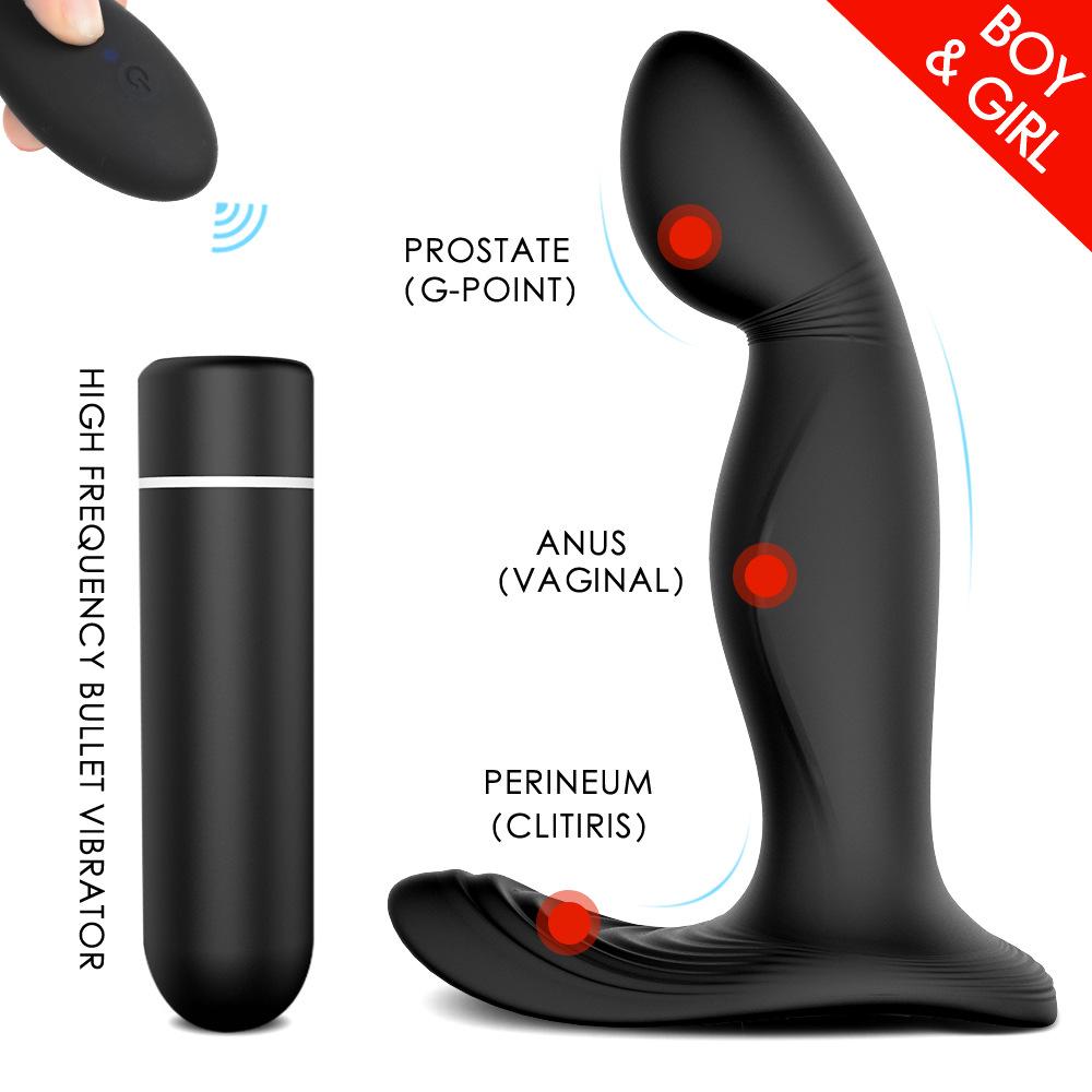 Vibrator Prostate Massager For Men Women Vibrating Powerful Male Anal Plug Stimulator Butt Silicone Sex Toys for Adults