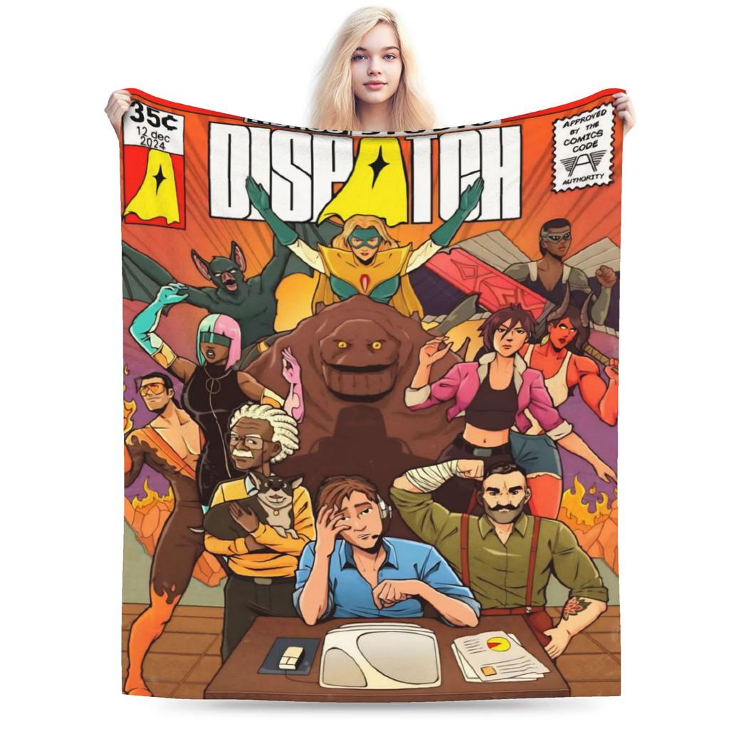 Покрывало для игры Dispatch Blanket Cover Invisigal Водяной Мальчик Шерстяное Пледовое Покрывало Декор для Путешествий на Самолете Ультрамягкое Теплое Покрывало на Кровать