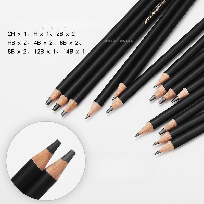 29 Pieces Sketch Pencil Iron Box Set Beginners Outdoor Sketching Creation Brushes School Supplies Portable Art Drawing Tool