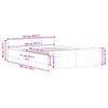 Bed Frame with Headboard and Footboard Sonoma Oak Finish 120x190 cm