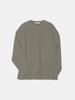 IKALOOK Loose Fit Cut Line Slit Long Sleeve Tee Dtee112
