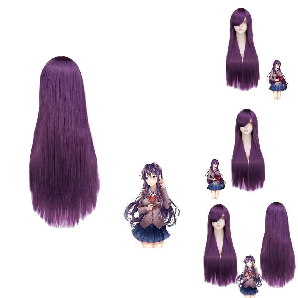 Parrucca Sintetica Lunga per Cosplay Anime Doki Doki Literature Club Yuri