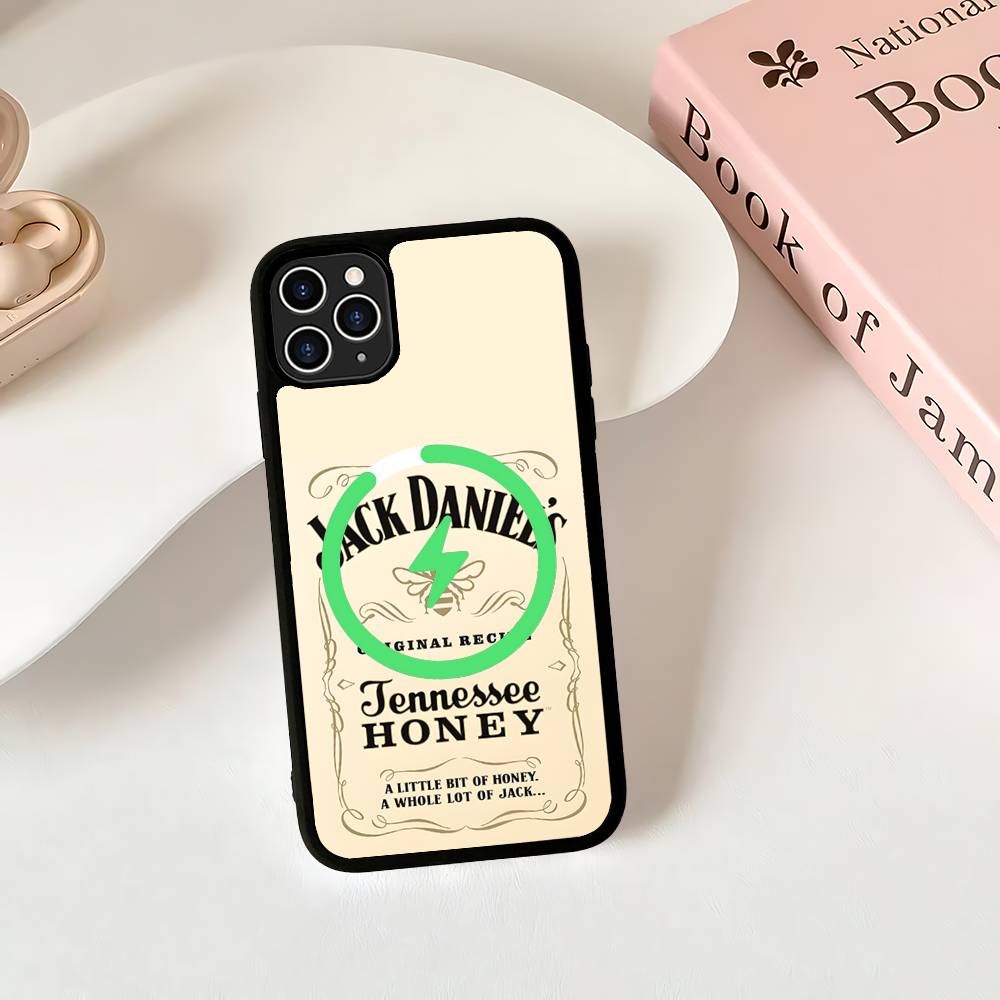 Klassisches Whiskey-Logo J-Jack D-DanielS Handyhülle für iPhone 16 15 14 13 12 11 17 Pro Max Plus Magnetische Kabellose Hülle