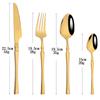 24pcs Dinnerware Set Stainless Steel Tableware Knife Fork Coffee Spoon Cutlery Dishwasher Safe Kitchen Dinner Silverware