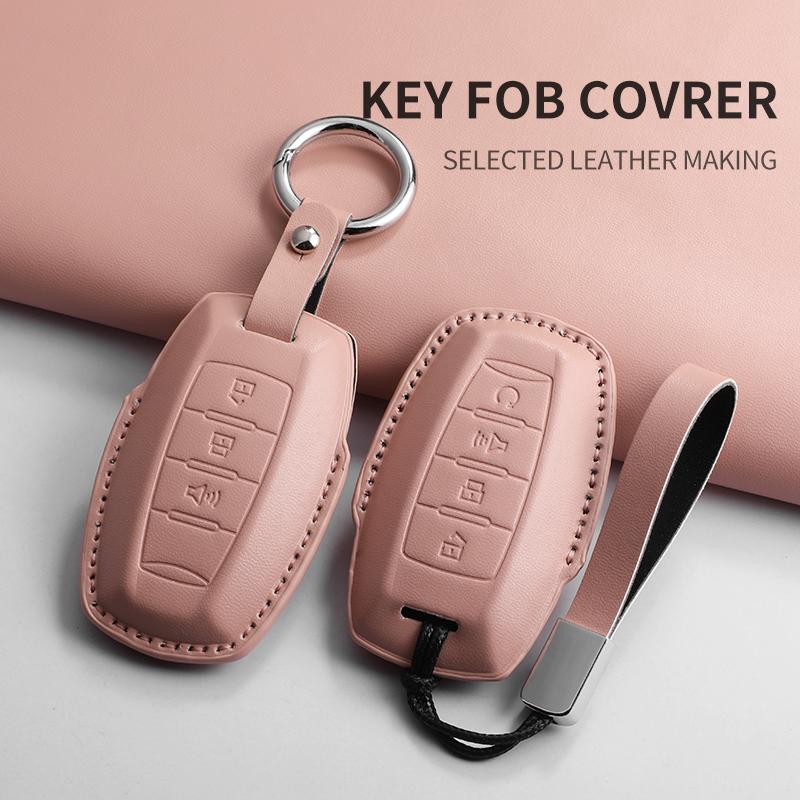 PU Leather Car Remote Key Cover Accessorie For Great Wall Poer Haval H6 GWM Ute Cannon Pao P Series Anti-Scratch Protector Shell