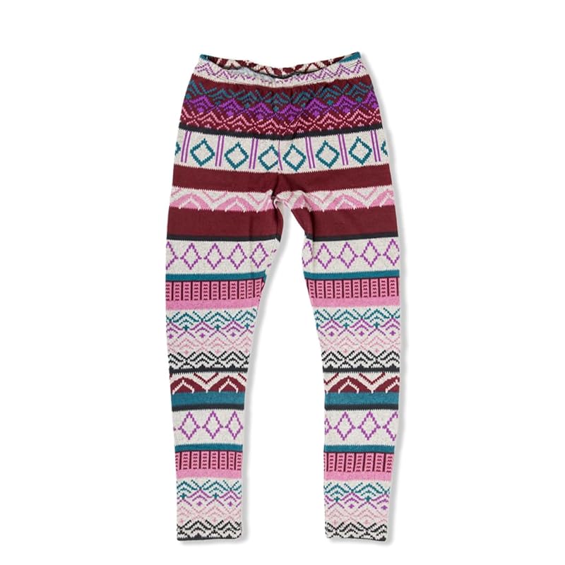 

[Health Knit] tights leggings/geometric pattern 3005 / Rose M size