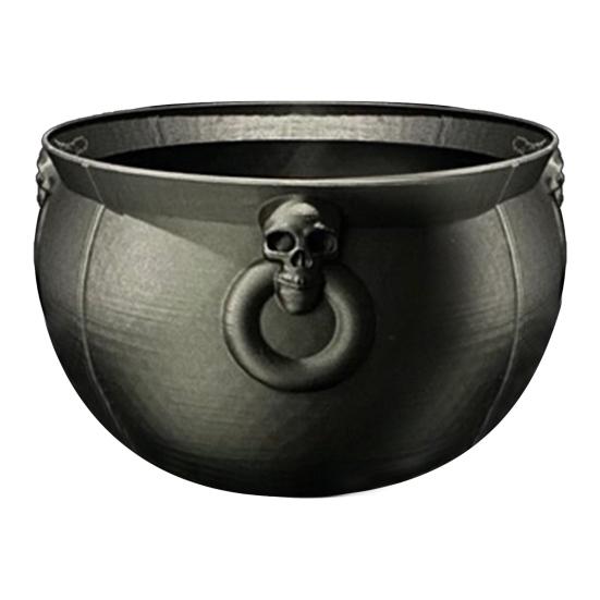 Witch Cauldron Kettle Candy Serving Bowl Plastic Large Black Cauldron