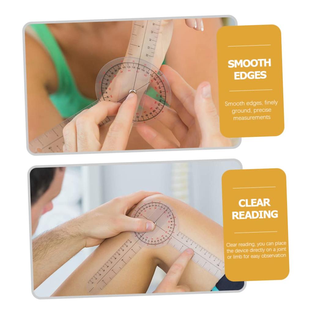 POPETPOP 6-częściowy mały goniometr, goniometr palcowy, kątomierz stawowy, goniometr elastyczny, goniometr obrotowy, kątomierz