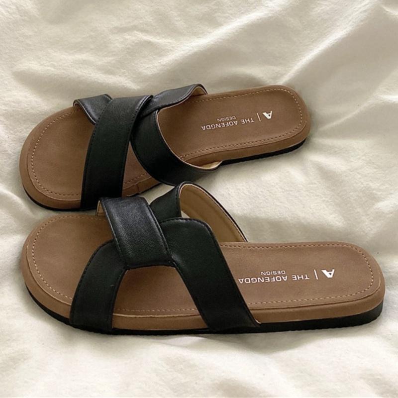 Fashion Designer Woman Flat Slippers Luxury Designer Sandals Casual Bottom Slippers Summer Women Sandals New Shoes for Women