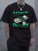 Money Lock Graphic T-shirt - Bold "Money On Lock" Print with Dollar Bills & Lock Design