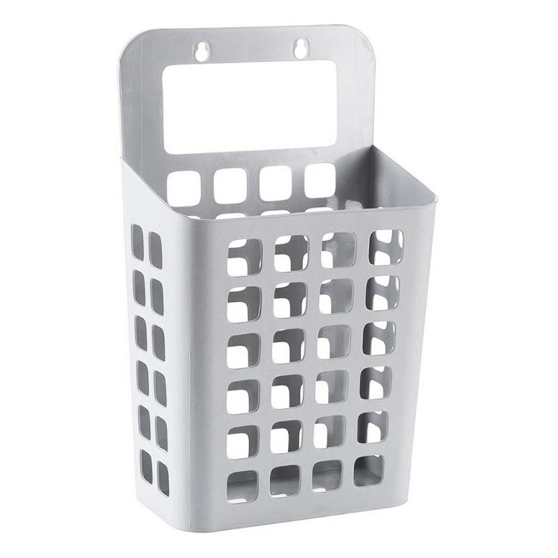 Hanging Dirty Laundry Basket Storage Baskets Holder Organizer Bin Lid Wall Mount Draining Holes Kids Bedroom Living Room