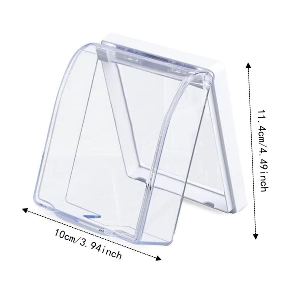 Self-Adhesive 86 Type Wall Socket Waterproof Box Prevent Electric Shock Plastic Switch Button Protection Cover Thickening Safe