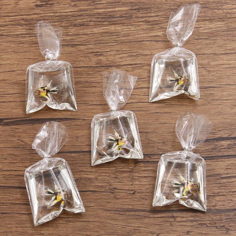 1Pcs 24*53MM DIY Transparent Resin Simulation Goldfish Pendant Jewelry
