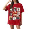 Women's Casual Short Sleeve T-Shirt Loose Fit Letter Graphic Print Crew Neck Comfortable Soft Fabric Lightweight Top for Daily Wear