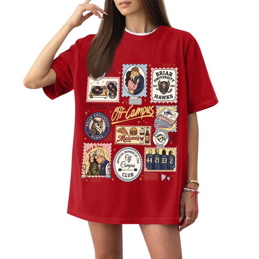 Women's Casual Short Sleeve T-Shirt Loose Fit Letter Graphic Print Crew Neck Comfortable Soft Fabric Lightweight Top for Daily Wear
