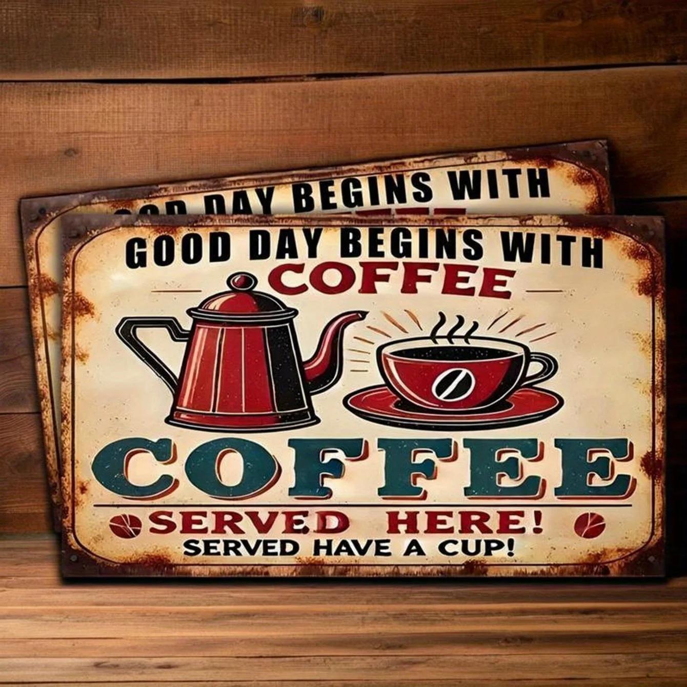 

Vintage Wooden Coffee Sign Perfect for Home Restaurant Cafe Wall Decor 20x30cm（7.8x11.8inch）