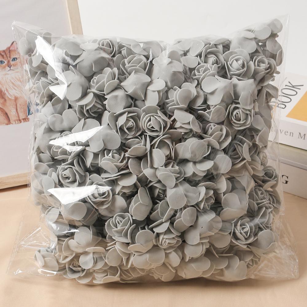 500Pcs Rose Artificial Flower Head 3cm Mini PE Foam Fake Flowers for Home Decor Handmade DIY Party Wedding Decoration Gifts