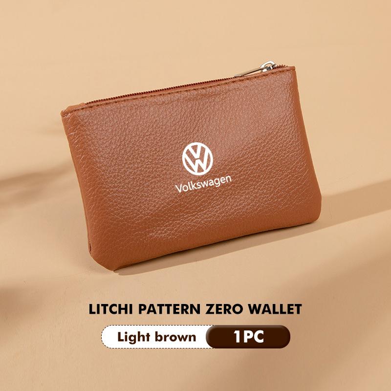 PU Leather Card Protector Case Coin Cards Cover Pouch Bag For Volkswagen VW Scirocco Passat Polo B5 B6 B7 CC Tiguan Sharan BH4