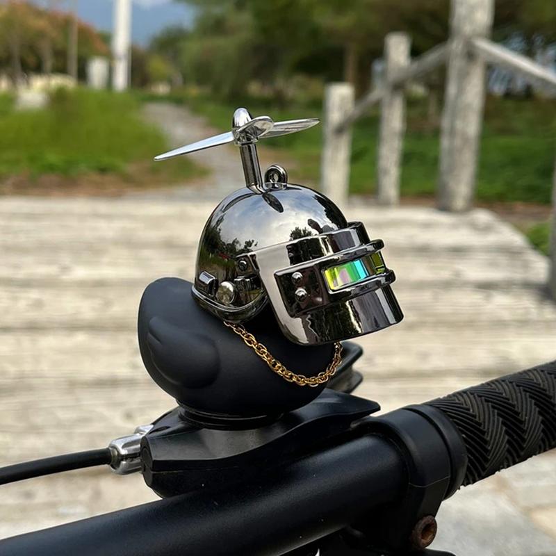 Motorcycle Handlebar Duck Motorcycle Black Cute Duck Decoration Squeeze Duck Dashboard Decorations Bicycle Horns Accessories