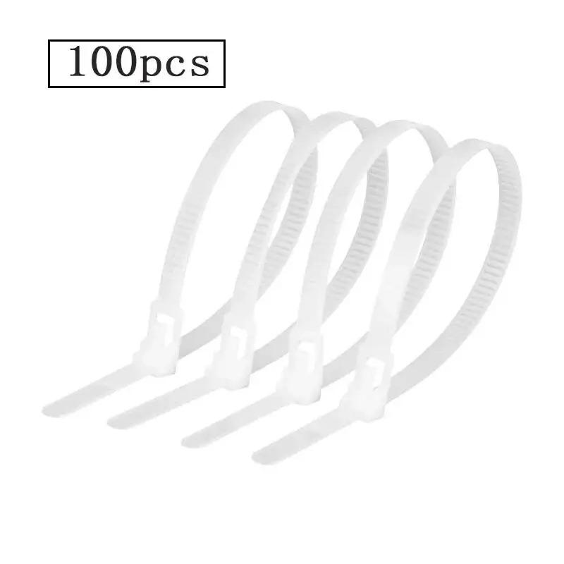 100Pcs Reusable Cord Organizer Keeper Holder, Fastening Cable Ties Straps for Earbud Headphones Phones Wire Wrap Managemen