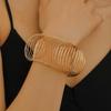 Zink Zinklegierung Ausziehbarer Armreif Flacher Drahtspulen Manschettenarmband Kreatives Geometrisches Armband Geschenk