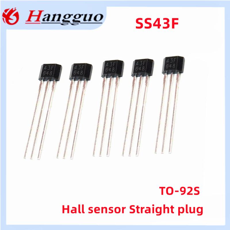 100pcs/Lot 43F SS443F SS43F DH43F YS43F TO-92S For Hall sensor Straight plug TO92S