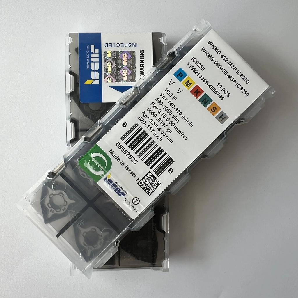 ISCAR / WNMG080408-M3P IC8250 /  Industrial indexable Carbide Inserts 10 Pcs