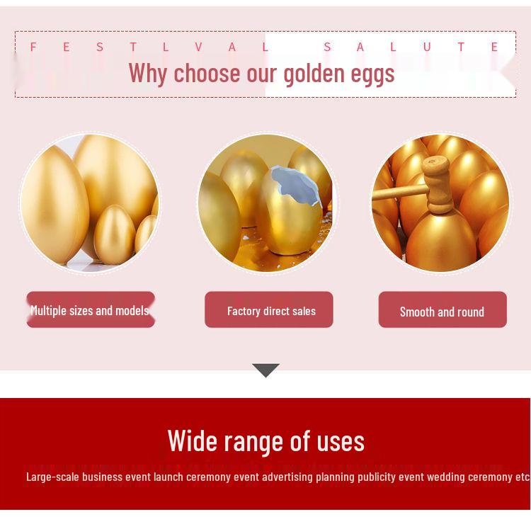 Golden Egg Props - Free Shipping for Wedding Celebrations and Events