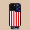USA America Flag Matte Surface Magsafe Mobile Phone Case for iPhone 17 16 15 14 13 12 11 Air Pro Max Plus Colorful Cover