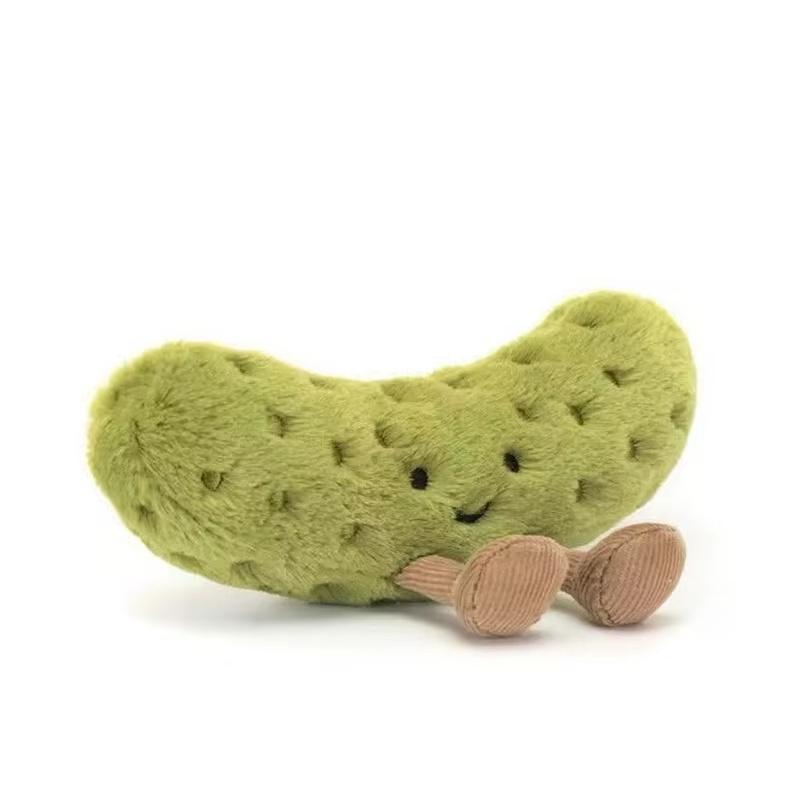 15-26cm Amuseable Cetriolo Divertente Cetriolo Sottaceto Fagiolini Peluche Giocattolo Morbido Bambola Confortevole Decorazioni per Scrivania Casa Regalo per Festival