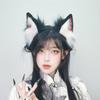 Punk Wolf Ear Hairband Soft Plush Fursuit Hairhoop Roleplay Head Accessory For 2000s Fashion Dressingup Props Headpiece